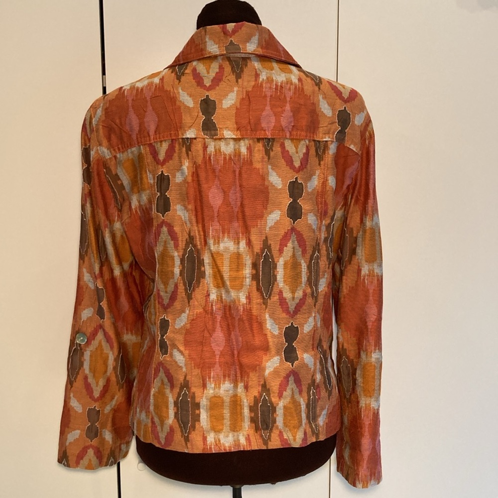 Ruby Rd. Linen Blend Jacket Pearlized Buttons 8 - image 4